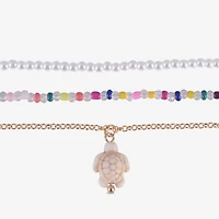 Arizona Gold Tone Turtle Womens 3-pc. Necklace Set