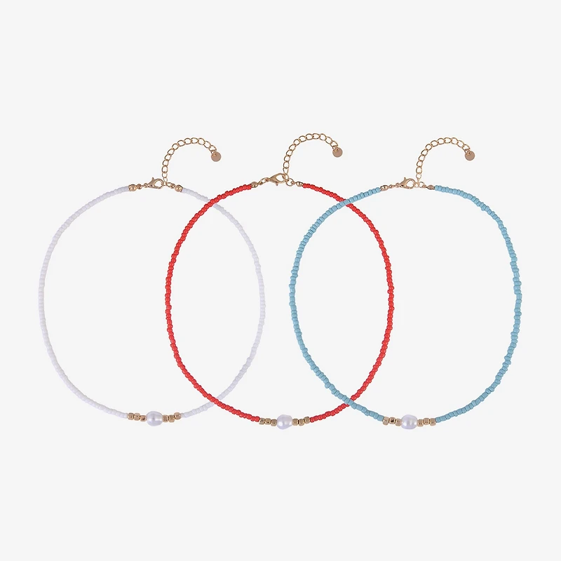 Arizona Gold Tone Womens 3-pc. Necklace Set