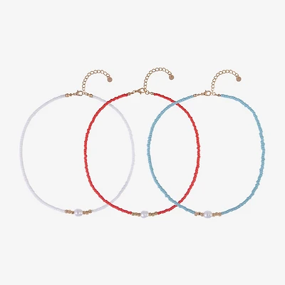 Arizona Gold Tone Womens 3-pc. Necklace Set