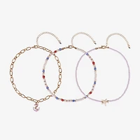 Arizona Gold Tone Starfish Womens Anchor 3-pc. Necklace Set
