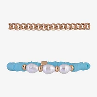 Arizona Gold Tone Cowrie Shell Womens 3-pc. Bracelet Set