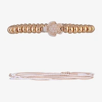 Arizona Gold Tone Turtle Starfish Womens 3-pc. Bracelet Set