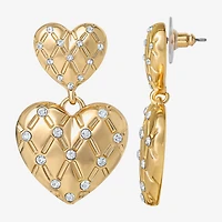 Juicy By Juicy Couture Gold Tone Womens Crystal Drop Earrings
