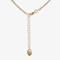Juicy By Juicy Couture Gold Tone Pave Womens Crystal Alloy Heart 16 Inch Pendant Necklace