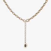 Juicy By Juicy Couture Gold Tone Womens Pink Crystal Alloy Bow Heart 18 Inch Pendant Necklace