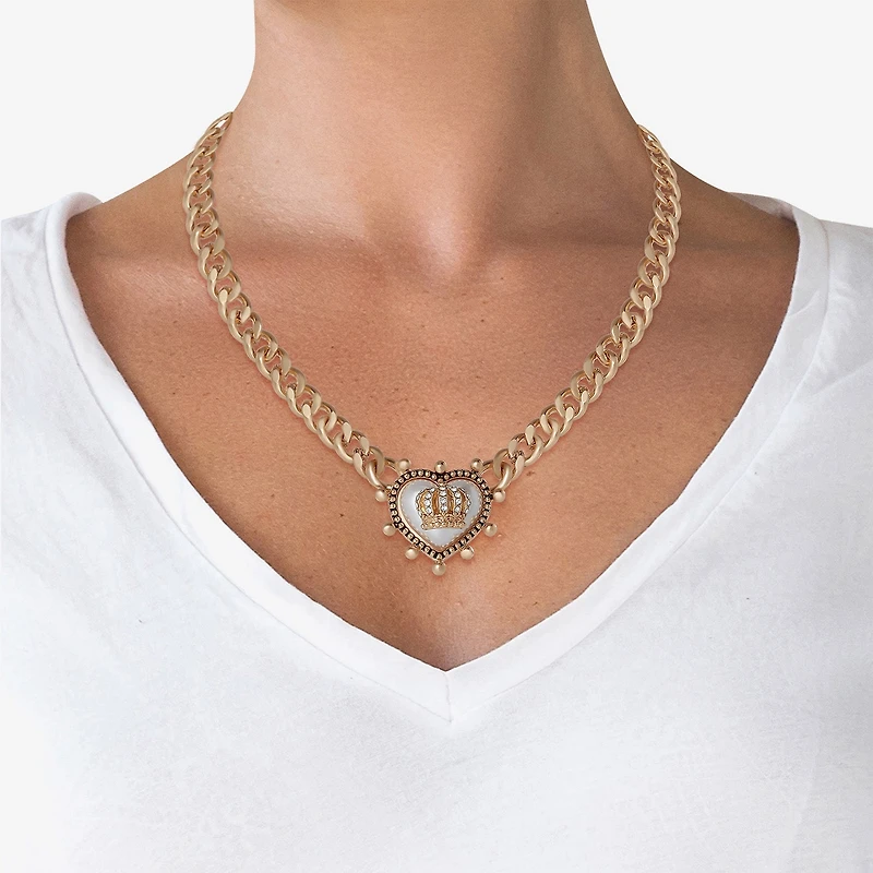 Juicy By Juicy Couture Gold Tone Womens 18 Inch Collar Necklace