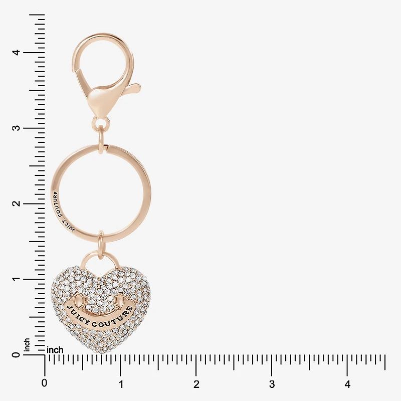 Juicy By Juicy Couture Gold Tone Pave Heart Key Chain