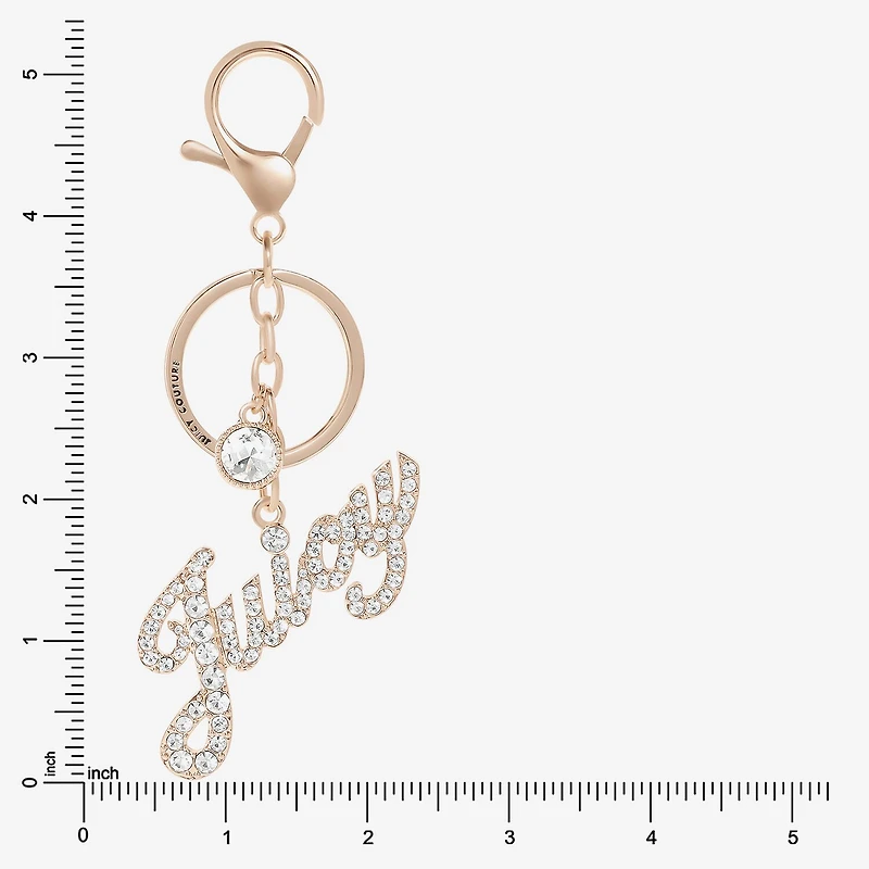 Juicy By Juicy Couture Gold Tone Script Key Chain