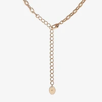Juicy By Juicy Couture Gold Tone Womens Crystal Alloy Heart 20 Inch Pendant Necklace
