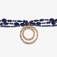 Mixit Gold Tone Womens Inch Beaded Necklace