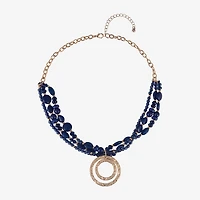 Mixit Gold Tone Womens Inch Beaded Necklace