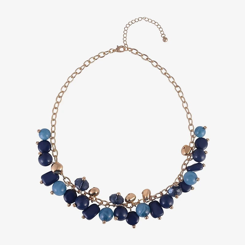 Mixit Gold Tone Womens 16 Inch Beaded Necklace