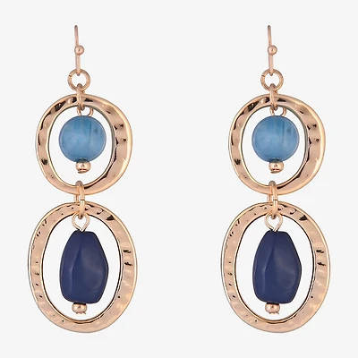 Mixit Gold Tone Womens Drop Earrings
