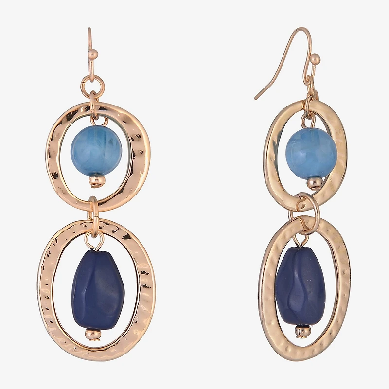Mixit Gold Tone Womens Drop Earrings