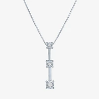 Diamond Accent G-H / Si2-I1 Womens Lab Grown White 10K Gold 18 Inch Pendant Necklace