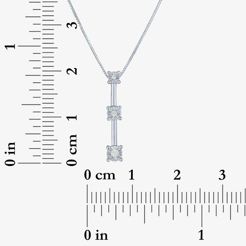 Diamond Accent G-H / Si2-I1 Womens Lab Grown White 10K Gold 18 Inch Pendant Necklace