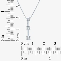 Diamond Accent G-H / Si2-I1 Womens Lab Grown White 10K Gold 18 Inch Pendant Necklace