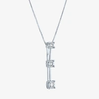 Diamond Accent G-H / Si2-I1 Womens Lab Grown White 10K Gold 18 Inch Pendant Necklace