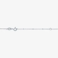 Yes, Please! Womens Lab Created White Sapphire Sterling Silver Heart Pendant