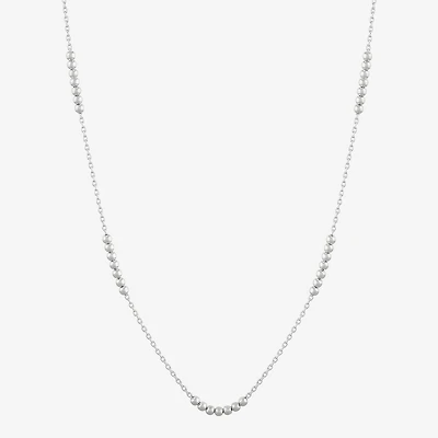 Made in Italy Womens Sterling Silver 18 Inch Cable Chain Necklace