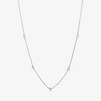 Diamond Addiction G-H / Si2-I1 Womens 1/10 CT. T.W. Lab Grown White Diamond Sterling Silver Heart 18 Inch Pendant Necklace