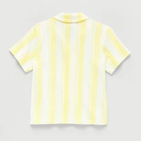 Okie Dokie Toddler & Little Boys Short Sleeve Knit Regular Fit Button-Down Shirt