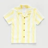 Okie Dokie Toddler & Little Boys Short Sleeve Knit Regular Fit Button-Down Shirt
