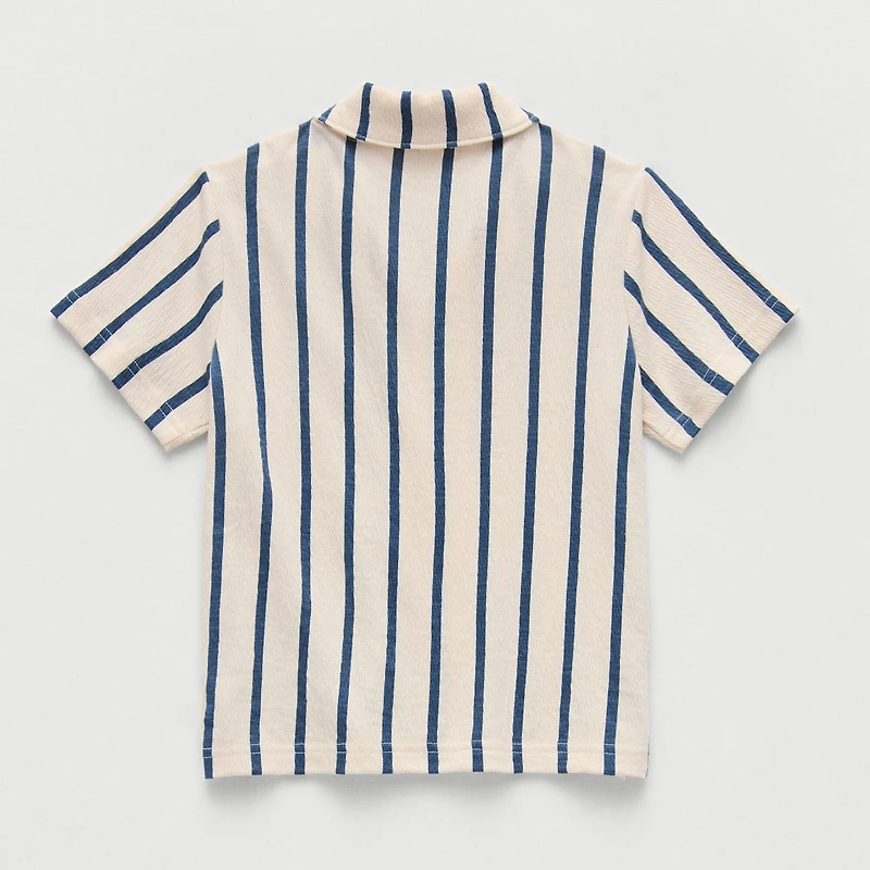 Okie Dokie Toddler & Little Boys Short Sleeve Knit Regular Fit Button-Down Shirt