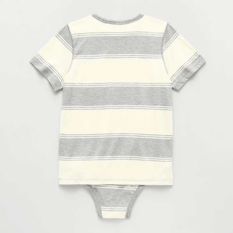 Thereabouts Little & Big Kid Boys Easy-on + Easy-off Adaptive Crew Neck Short Sleeve Bodysuit