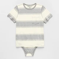 Thereabouts Little & Big Kid Boys Easy-on + Easy-off Adaptive Crew Neck Short Sleeve Bodysuit