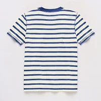 Thereabouts Little & Big Kid Boys Easy-on + Easy-off Sensory Friendly Crew Neck Short Sleeve Adaptive Regular Fit Graphic T-Shirt