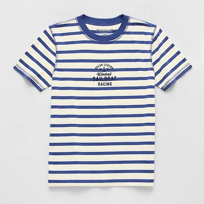 Thereabouts Little & Big Kid Boys Easy-on + Easy-off Sensory Friendly Crew Neck Short Sleeve Adaptive Regular Fit Graphic T-Shirt
