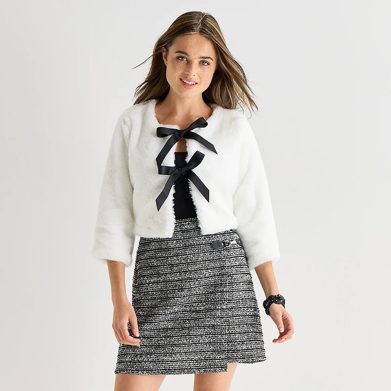 by&by Womens Juniors Midweight Coat
