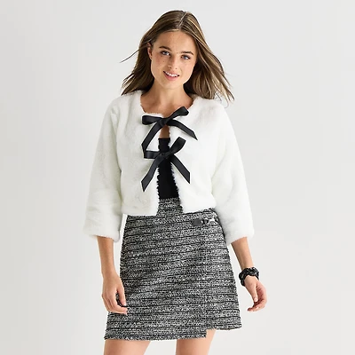 by&by Womens Juniors Midweight Coat