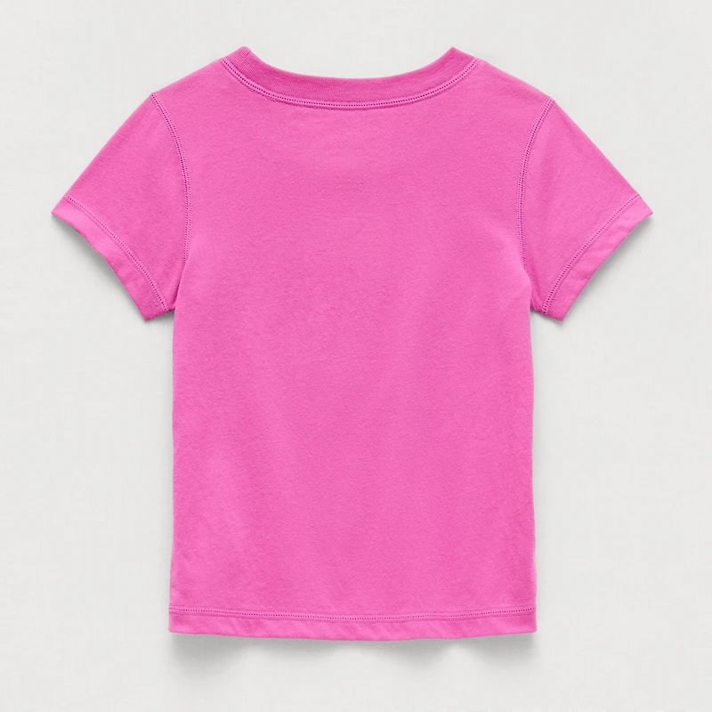 Okie Dokie Toddler Girls Round Neck Short Sleeve Adaptive Regular Fit Graphic T-Shirt