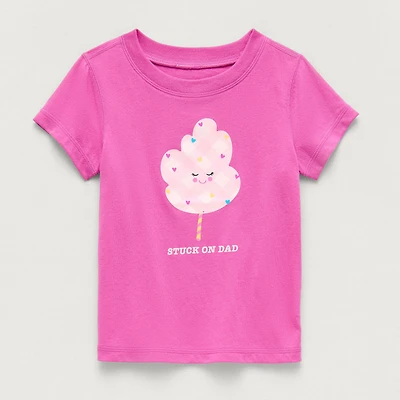Okie Dokie Toddler Girls Round Neck Short Sleeve Adaptive Regular Fit Graphic T-Shirt