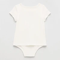 Okie Dokie Toddler Girls Hidden Access Opening Sensory Friendly Adaptive Round Neck Short Sleeve Bodysuit