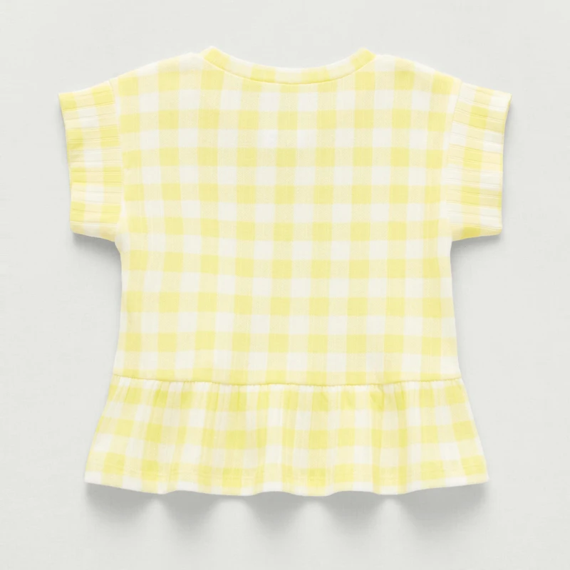 Okie Dokie Toddler & Little Girls Round Neck Short Sleeve Peplum Top