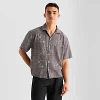 Arizona Mens Short Sleeve Regular Fit Button-Down Shirt