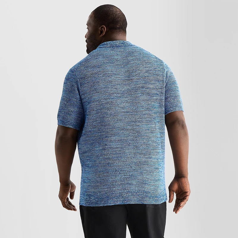 Shaquille O'Neal XLG™ Big and Tall Mens Short Sleeve Polo Sweater