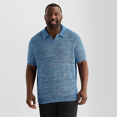 Shaquille O'Neal XLG™ Big and Tall Mens Short Sleeve Polo Sweater