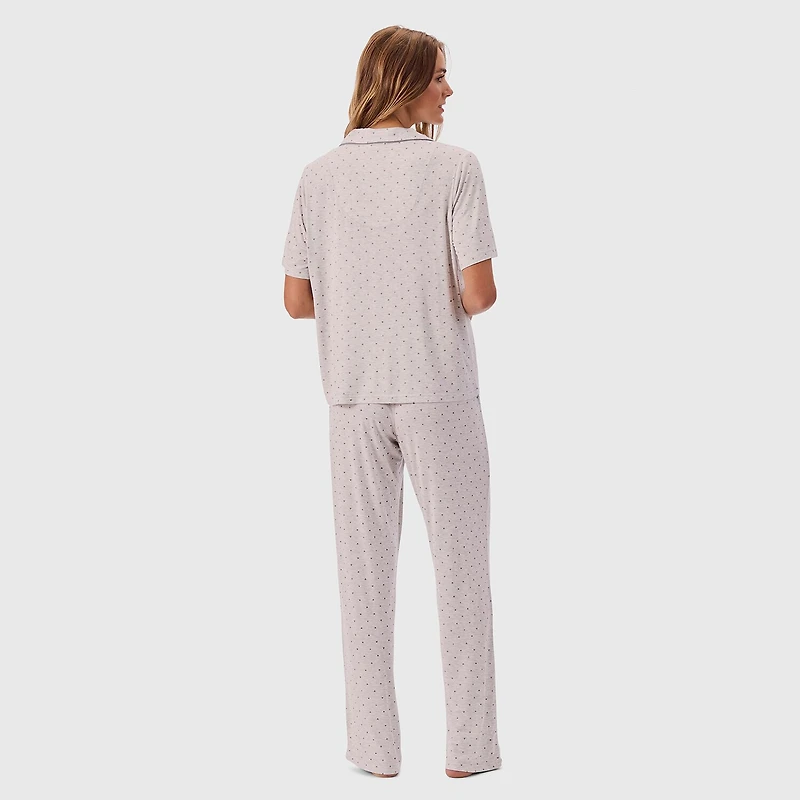 Martha Stewart Womens Short Sleeve 2-pc. Pajama Set