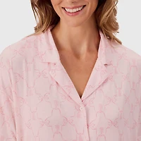 Martha Stewart Womens Short Sleeve 2-pc. Pajama Set