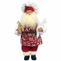 15" Hand Painted Santa Figurine