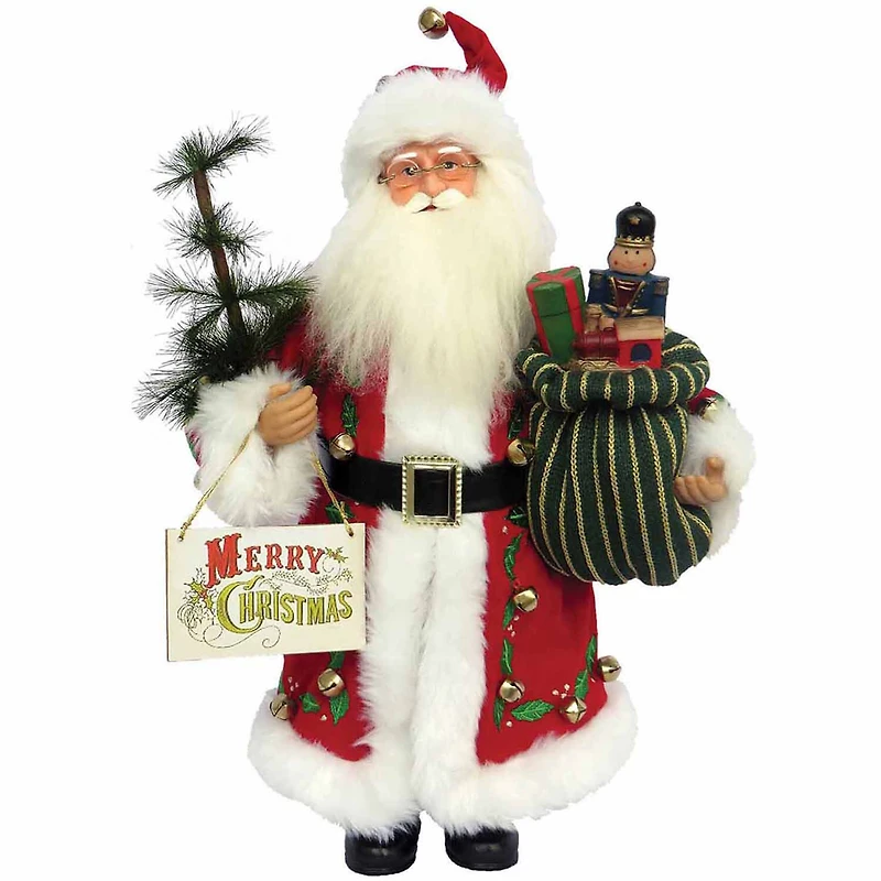 15" Merry Christmas Christmas Santa Figurine