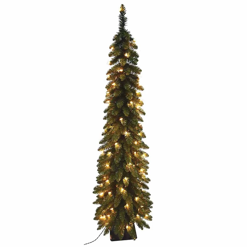 7 Foot Slim Spruce 7 Foot Pre-Lit Spruce Christmas Tree