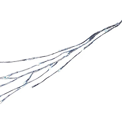 Kurt Adler 6-Foot LED Twinkle Silver Branch Garland