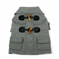 The Pet Life Military Static Rivited Fashion Collared Wool Coat