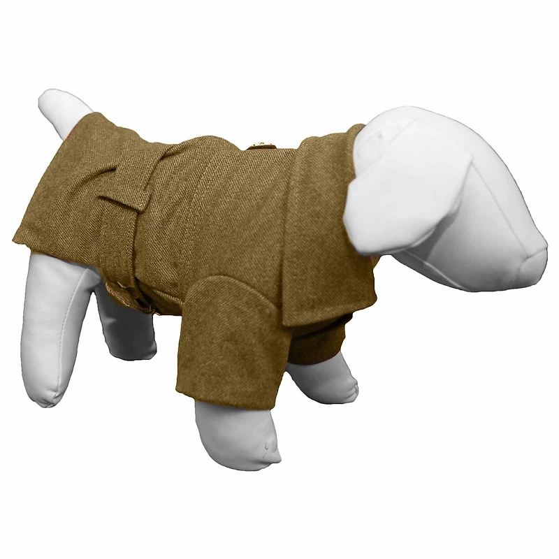 The Pet Life Galore Back-Buckled Fashion Wool Coat