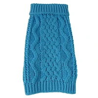 The Pet Life Swivel-Swirl Heavy Cable Knitted Fashion Designer Dog Sweater